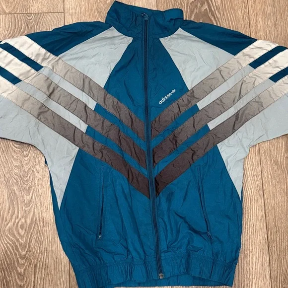 Adidas Blue and Gray Tracksuit 90’s Vintage - Picture 3 of 7